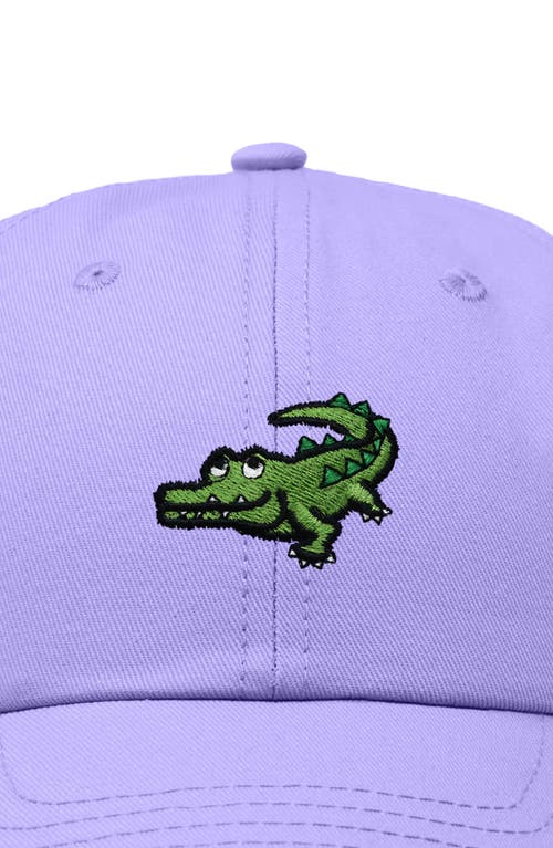 Dalix Alligator Embroidered Wildlife Cap In Lavender