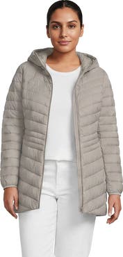 Lands' End Plus Size Wanderweight Packable Down Long Jacket