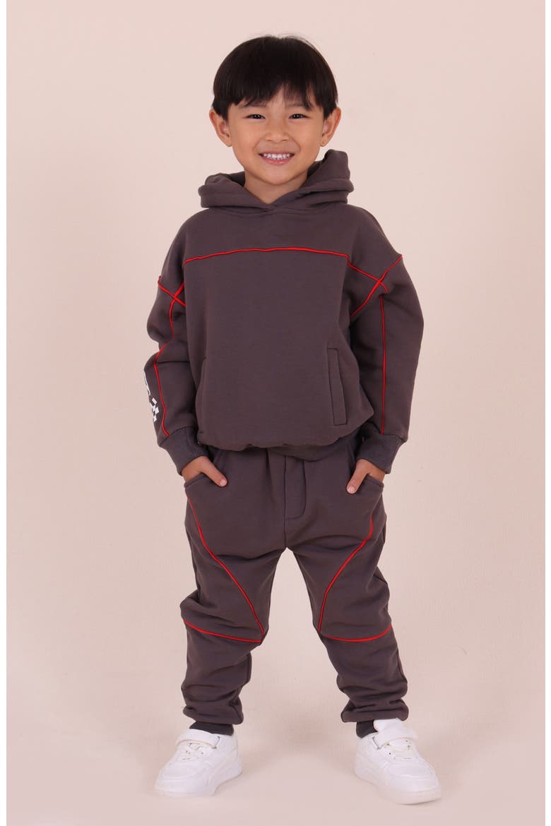 Kids' Piping Hot Sweatpants, Alternate, color, CHARCOAL