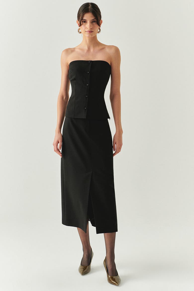 Arlette Belted Skirt, Alternate, color, BLACK