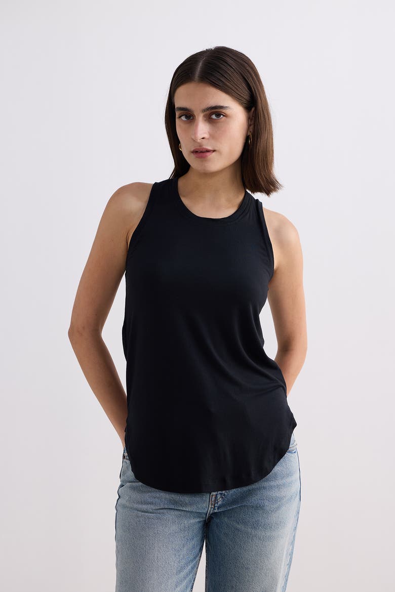 Back to Basics Top in Black, Alternate, color, Black