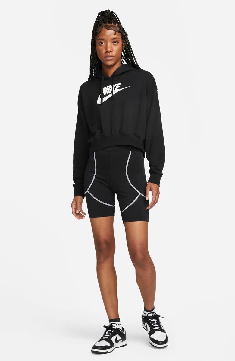 Nike Sportswear Club Fleece Crop Hoodie Sweatshirt, Alternate, color, 
