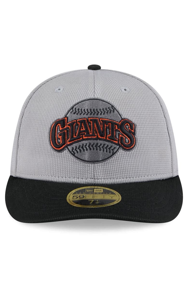 New Era Men's New Era Gray/Black San Francisco Giants 2025 Batting Practice Low Profile 59FIFTY Fitted Hat, Alternate, color,