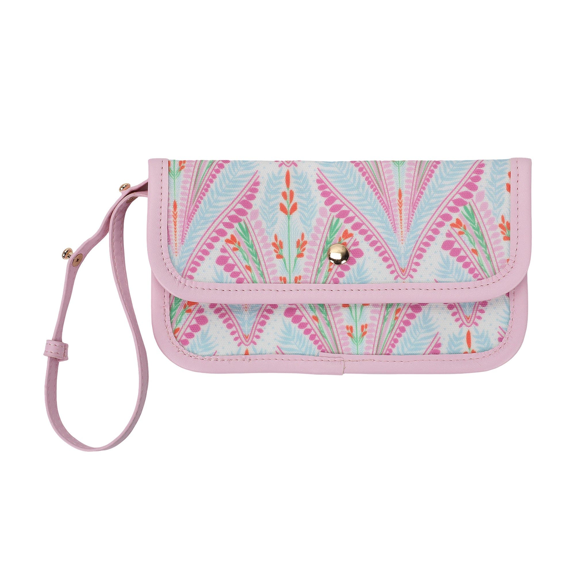 Oversized Tote Bag with Detachable Wristlet Pouch - Coated Canvas with Leatherette Straps, Alternate, color, Multicolor
