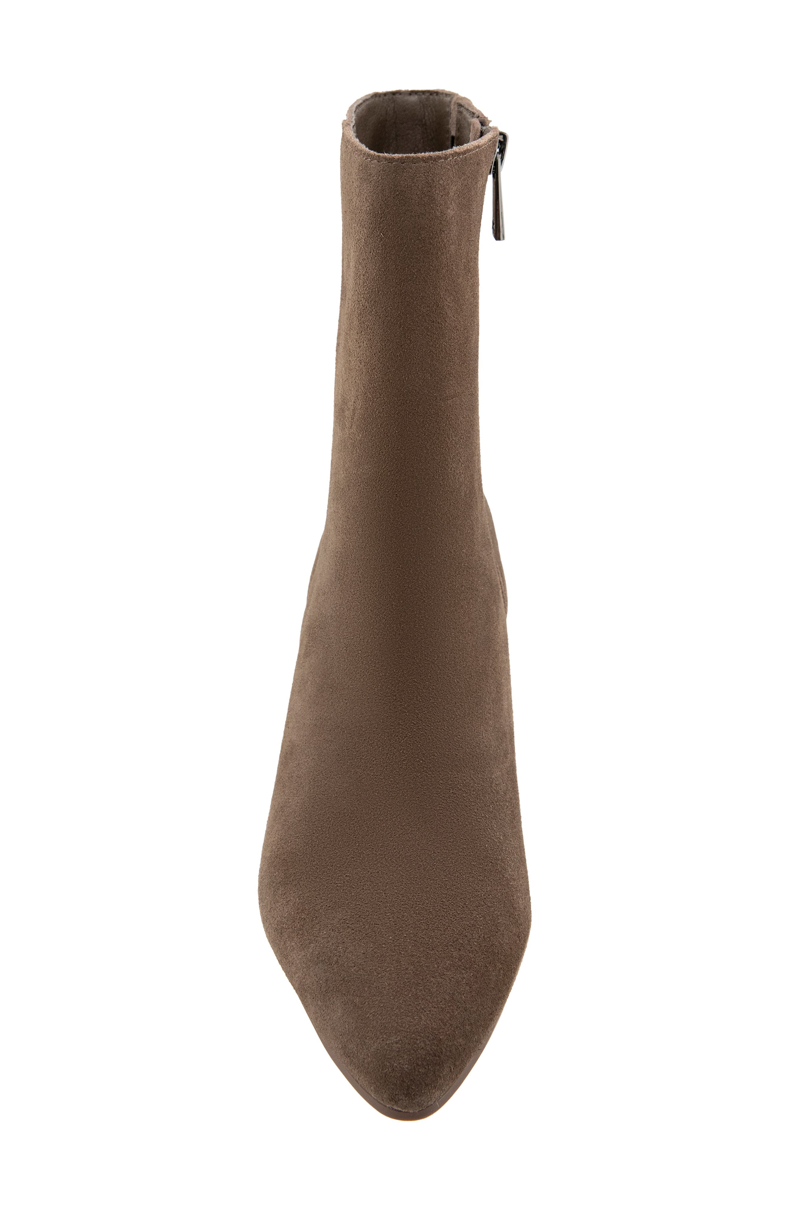 Baby Leather Bootie, Alternate, color, TAUPE GREY