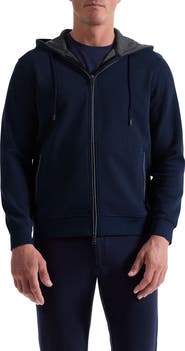 Bugatchi Piqué zip-Up Hoodie