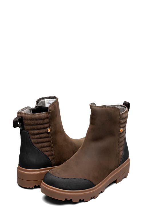 Bogs Holly Ii Waterproof Leather Boot In Dark Brown