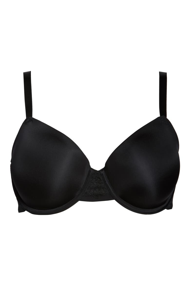 Lace Impression Underwire Contour Bra, Alternate, color, BLACK