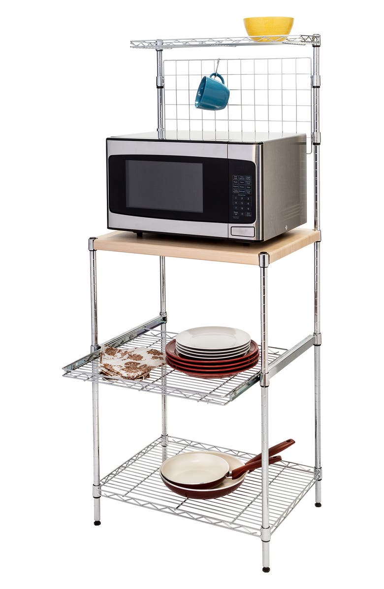 HONEY-CAN-DO Microwave Shelving Unit, Alternate, color, 