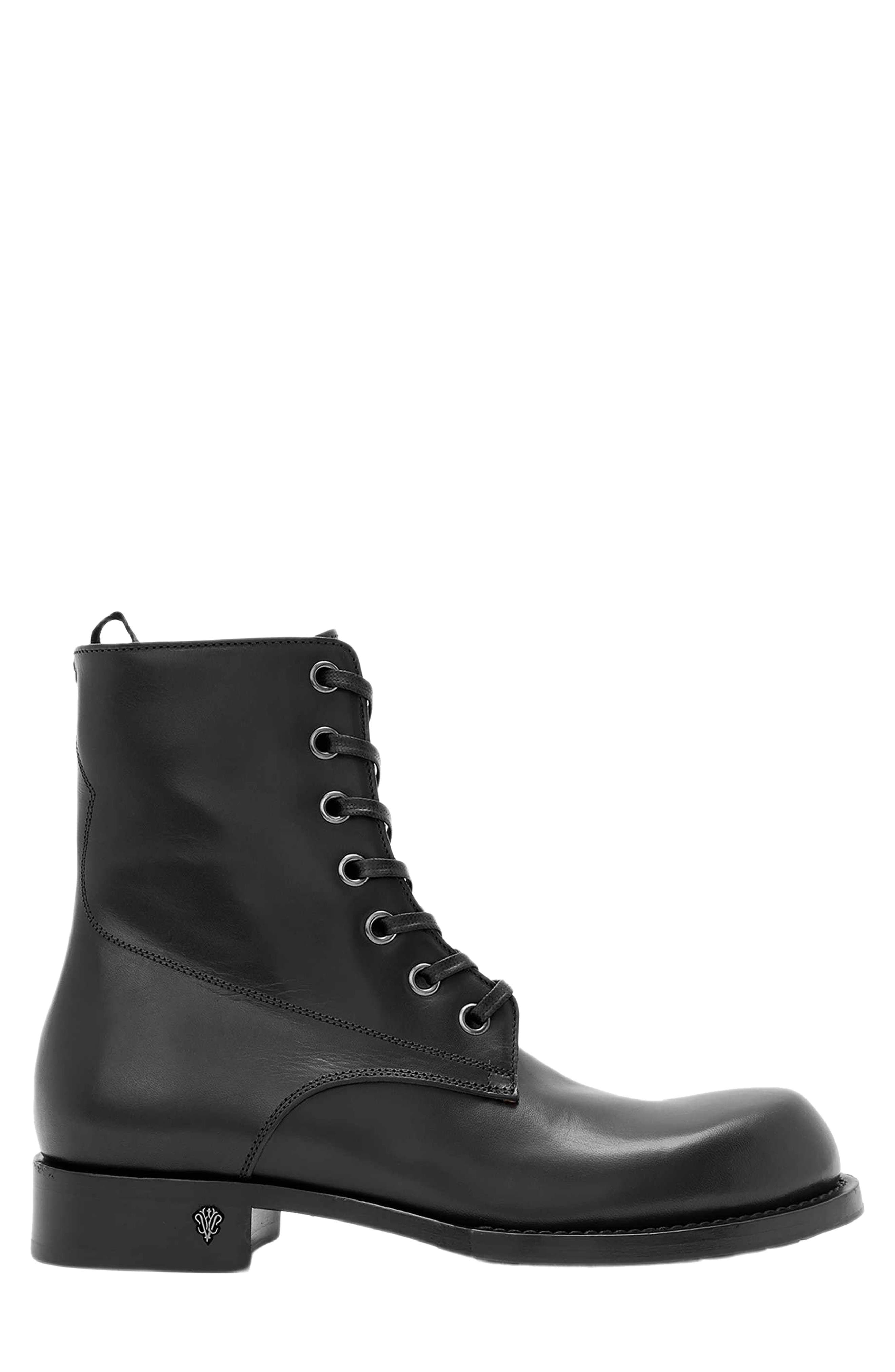 Two Five Two Zip Combat Boot, Alternate, color, BLACK