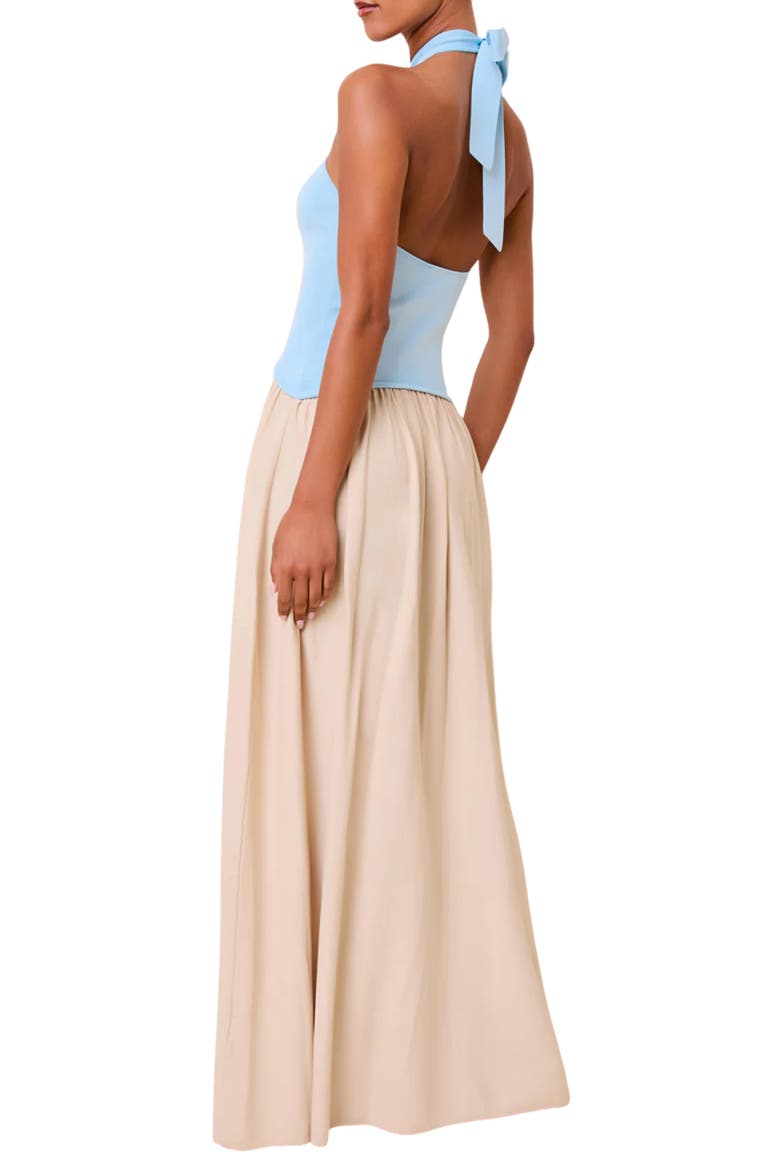 The Jordan Halter Maxi Dress, Alternate, color, SEABREEZE DUNE