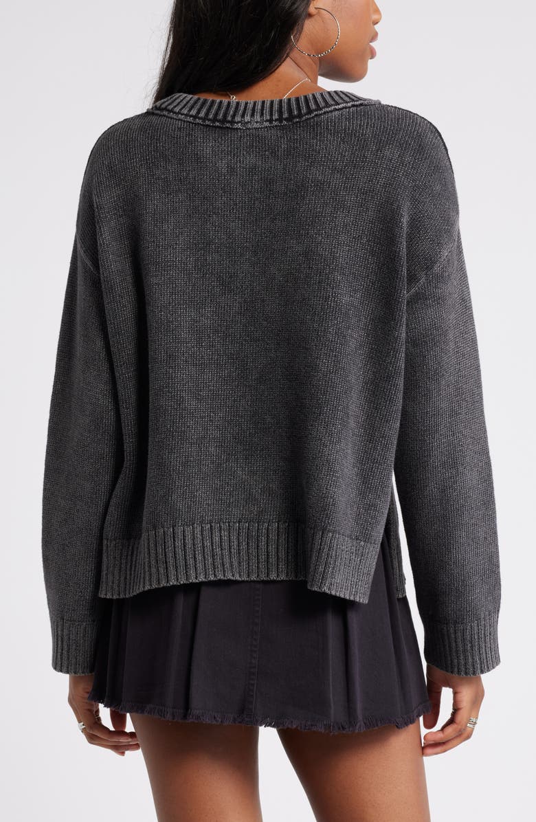 BP. Acid Wash Oversize Cotton Sweater, Alternate, color,