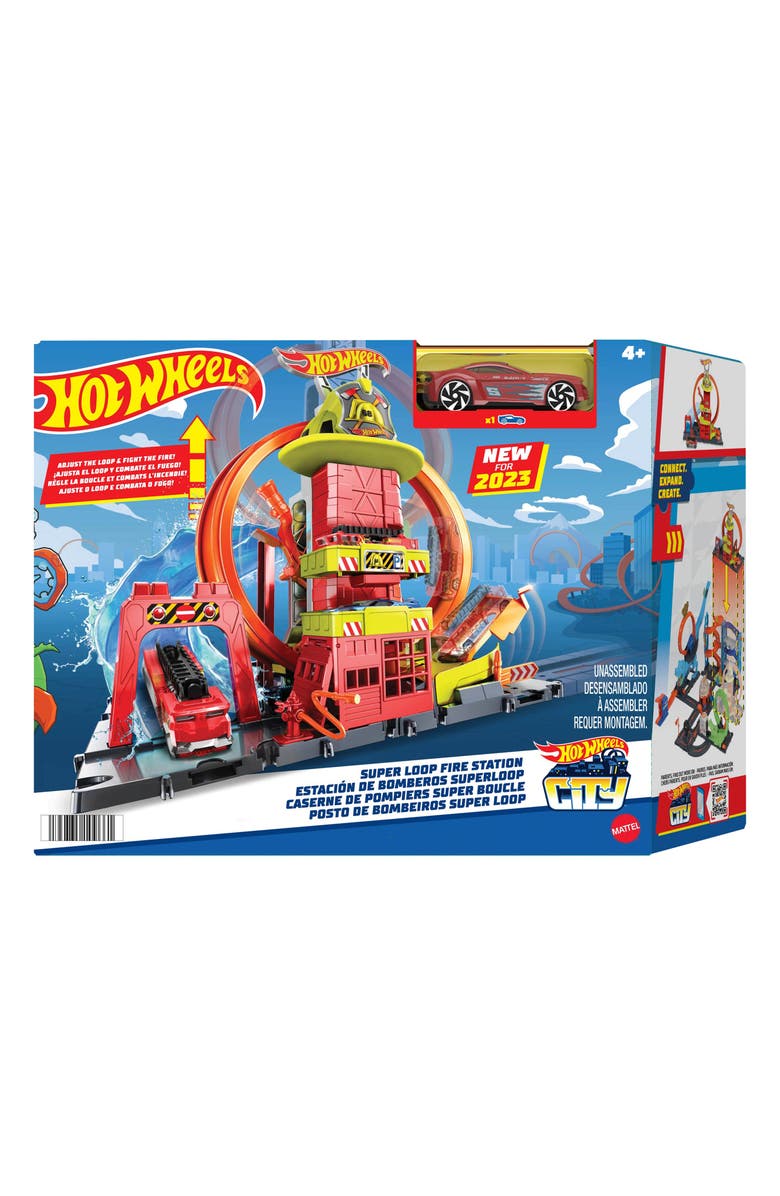 Mattel Hot Wheels<sup>®</sup> City Super Loop Fire Station Playset, Alternate, color, 