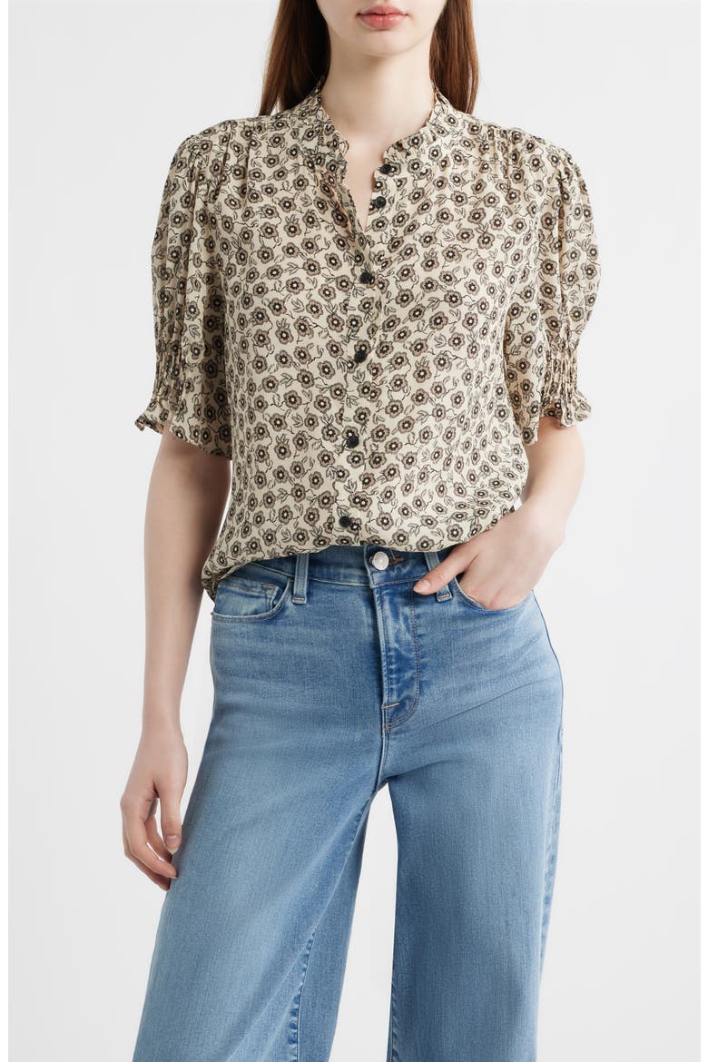 Dakota Floral Shirt, Main, color, CREAM FLORA