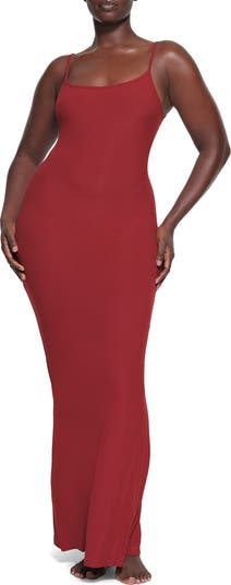 SKIMS Black Soft Lounge Slip Dress