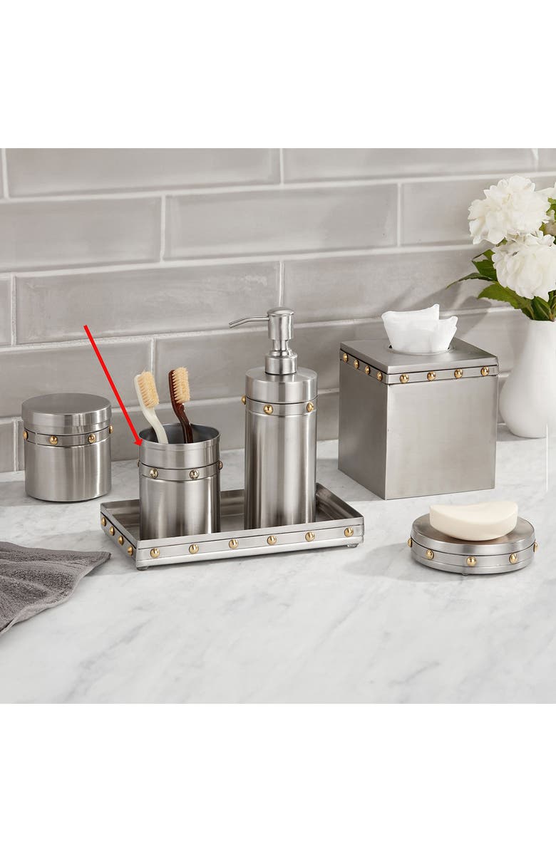 ROSELLI TRADING COMPANY Rivets Tumbler, Alternate, color, Silver