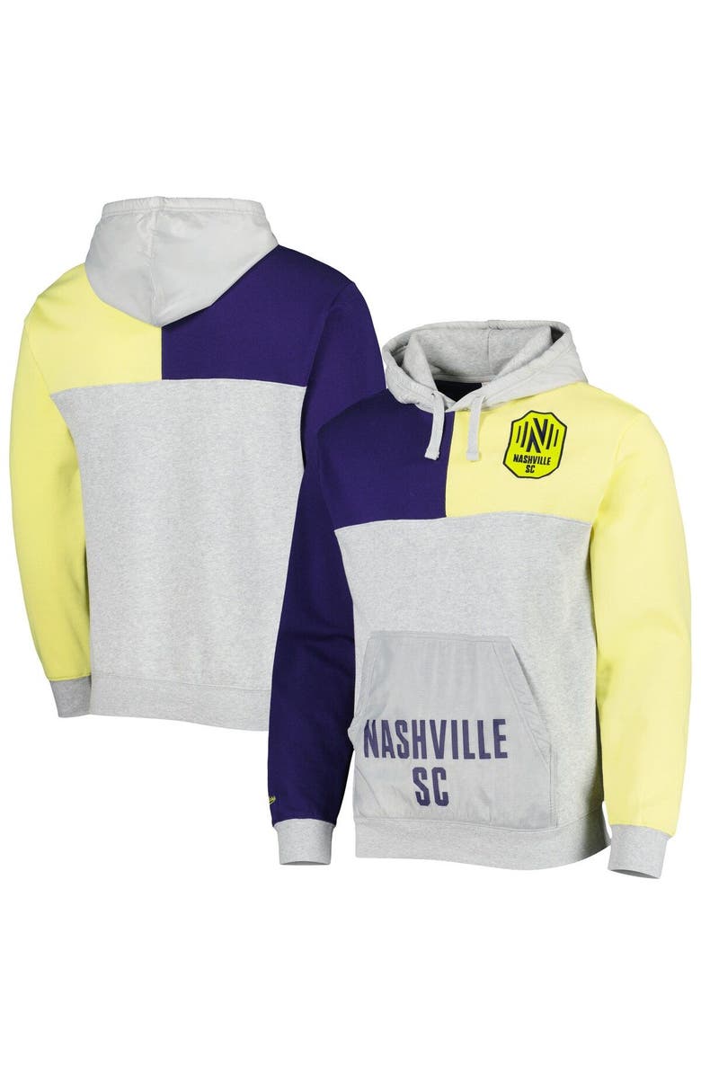 Mitchell & Ness Men's Mitchell & Ness Gray Nashville SC Tie Breaker Pullover Hoodie, Main, color, Heather Gray