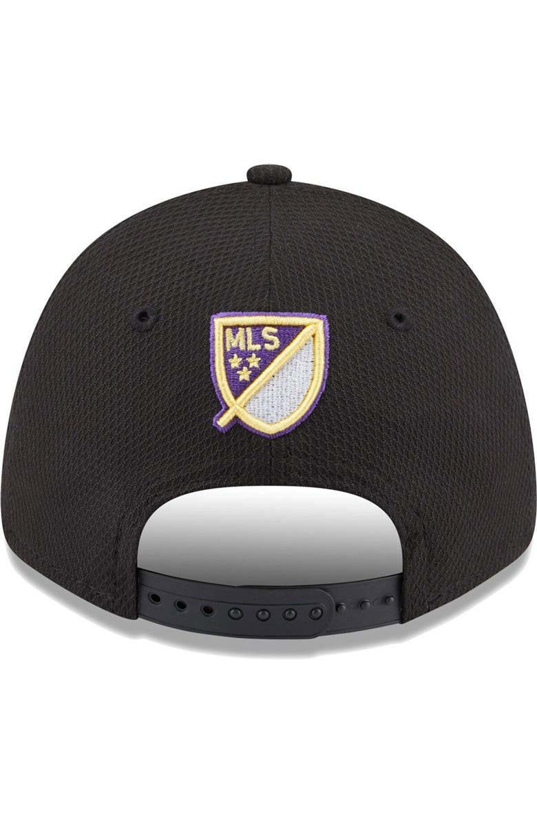 New Era Men's New Era Black Orlando City SC Basic 9FORTY Mesh Snapback Hat, Alternate, color, 