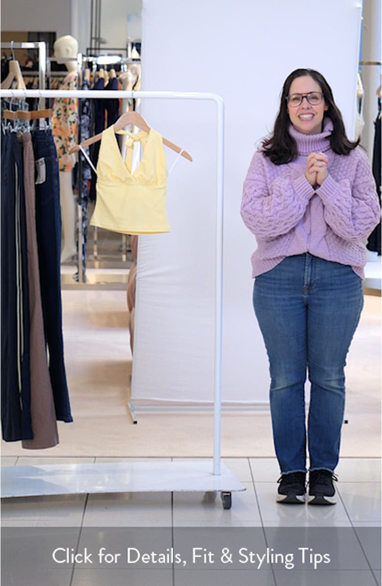 Whimsy Lemon Crop Halter Top, sales video thumbnail