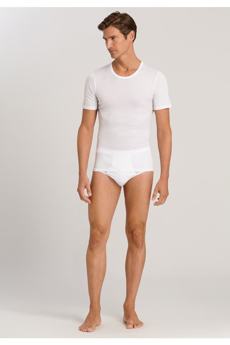 Cotton Pure Cotton Full Brief With Fly, Alternate, color, White