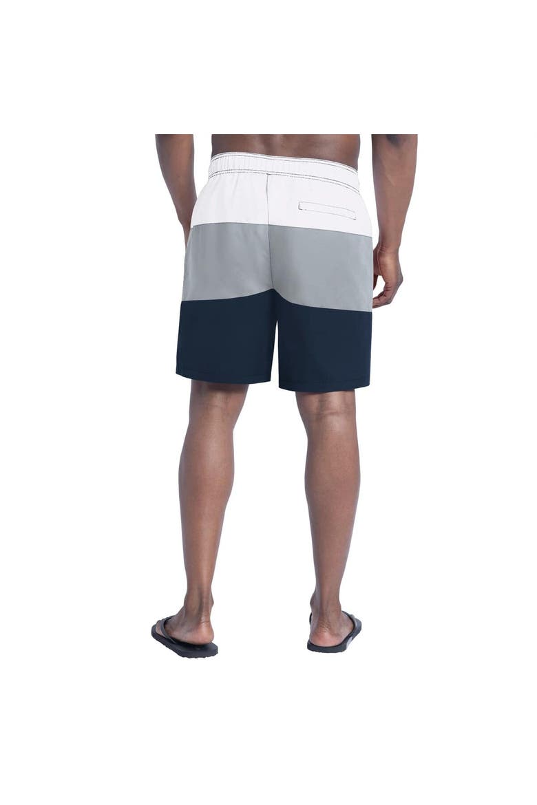 Men's G-III Sports by Carl Banks  White/Navy Dallas Cowboys Sunrise Volley Swim Shorts, Alternate, color, White