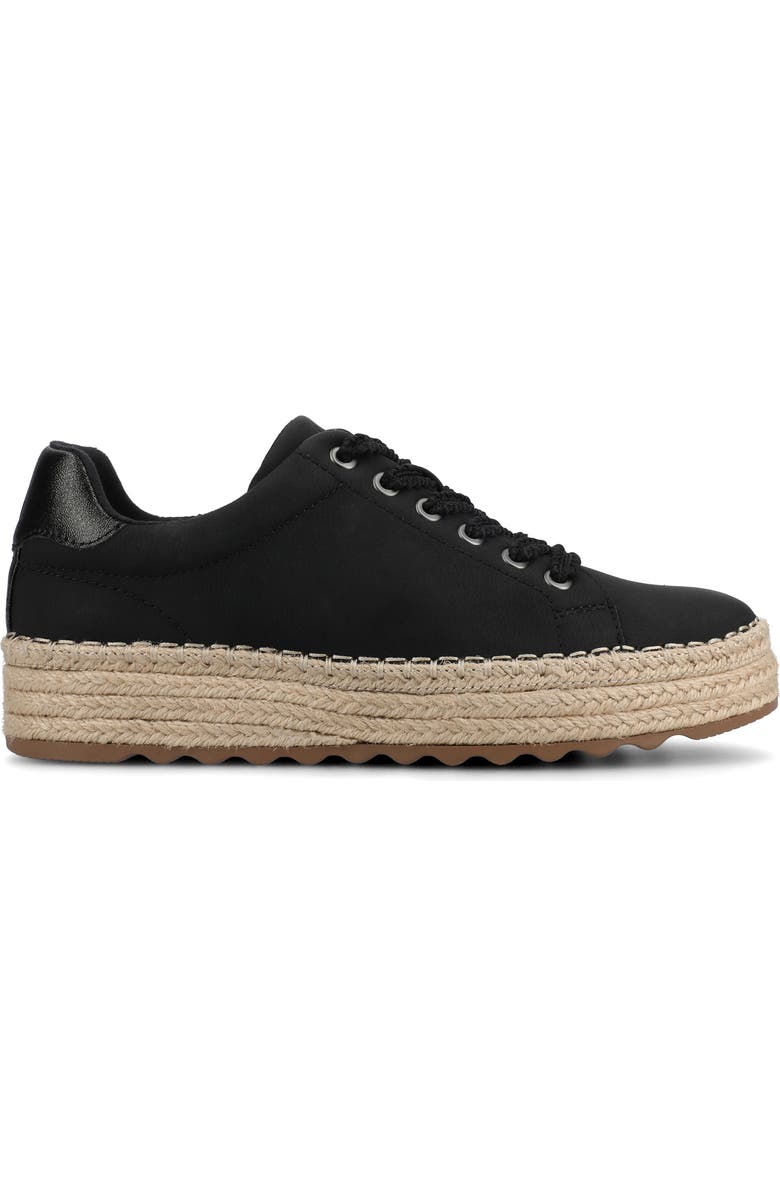 Journee Collection Cosima Espadrille Sneaker, Alternate, color, Black/Graphite