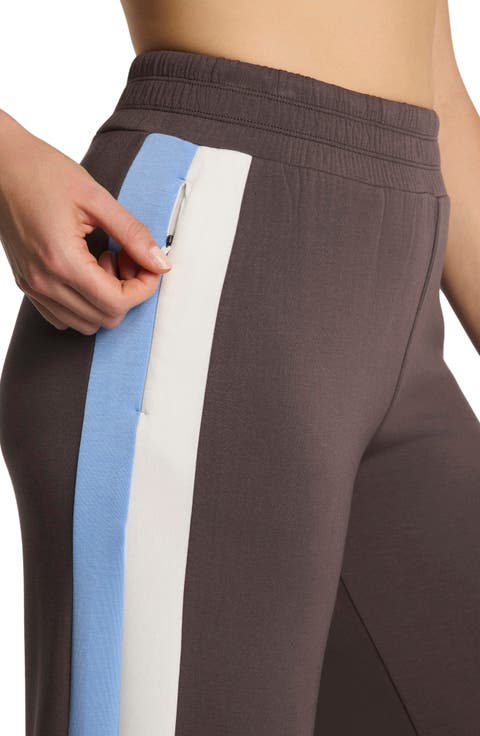 Colorblock Wide Leg Track Pants