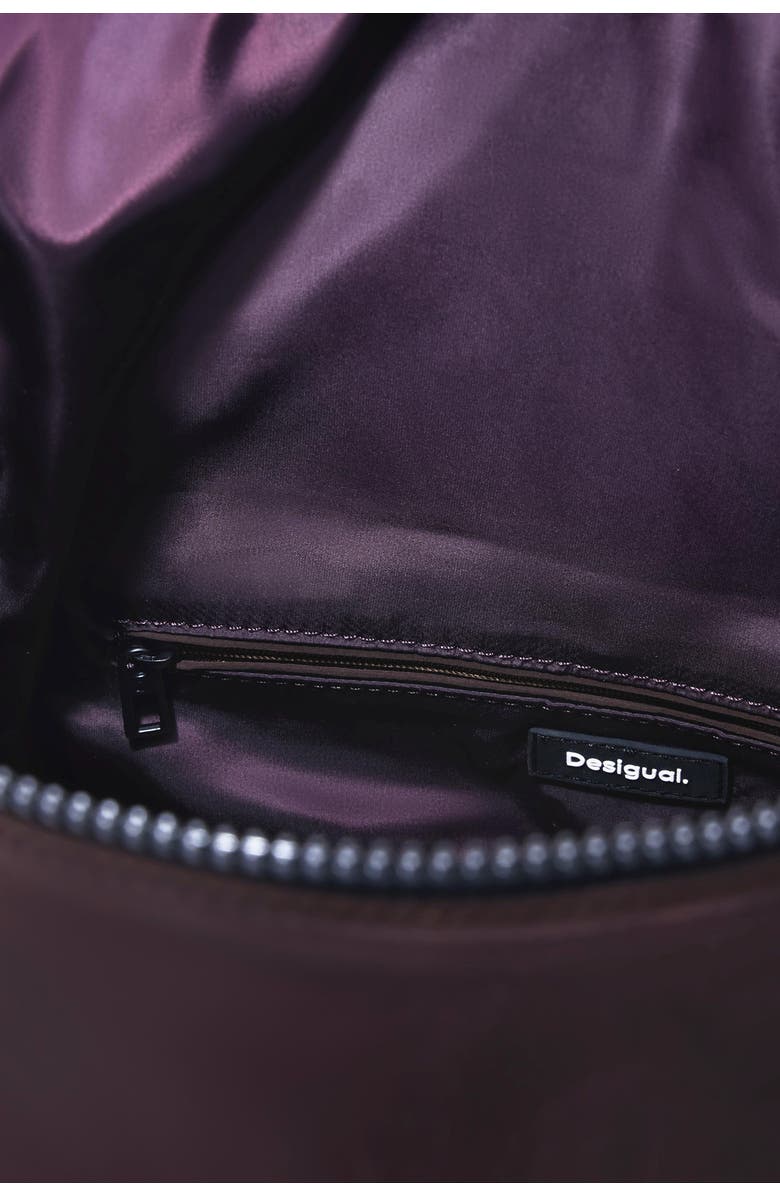 Desigual Large Voyager Nylon Backpack, Alternate, color, Burgundy