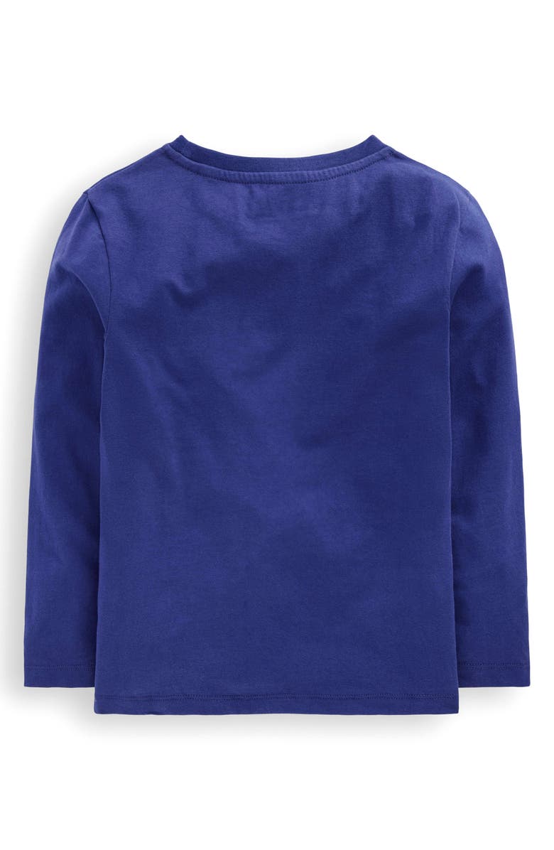 Mini Boden Kids' Appliqué Long Sleeve T-Shirt, Alternate, color, Twilight Blue Moon Explorer