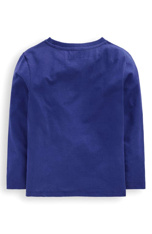 Mini Boden Kids' Appliqué Long Sleeve T-shirt In Blue