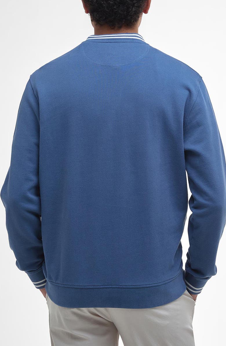 Barbour Rosford Tipped Cotton Crewneck Sweatshirt, Alternate, color, Dark Denim