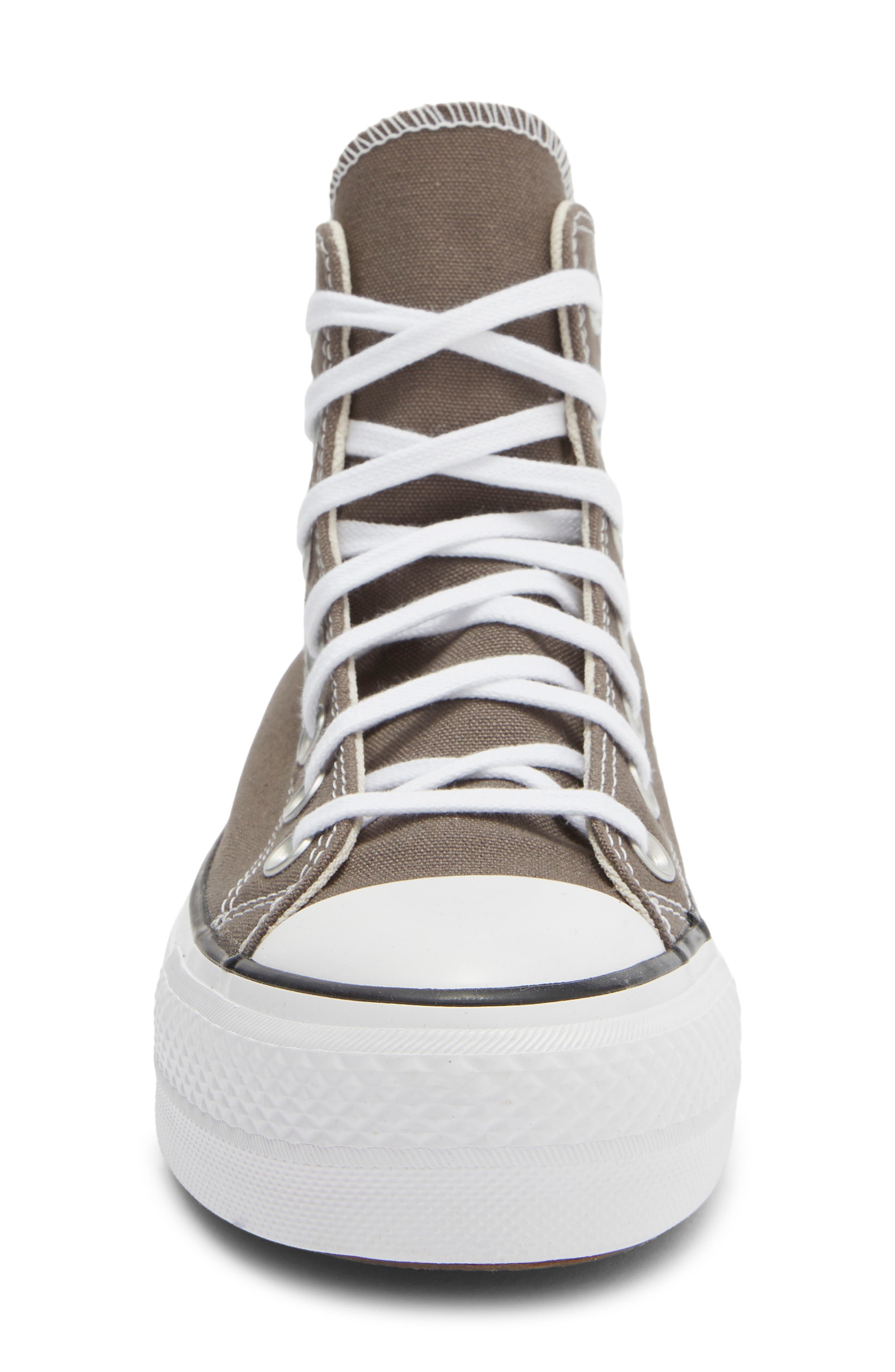 Converse Chuck Taylor All Star Lift High Top Sneaker, Alternate, color, Charcoal/ White/ Black