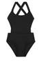 Summer Rib Textured Cut Out Cross Strap One Piece