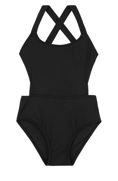 GOTTEX GOTTEX KIDS SUMMER RIB TEXTURED CUT OUT CROSS STRAP ONE PIECE
