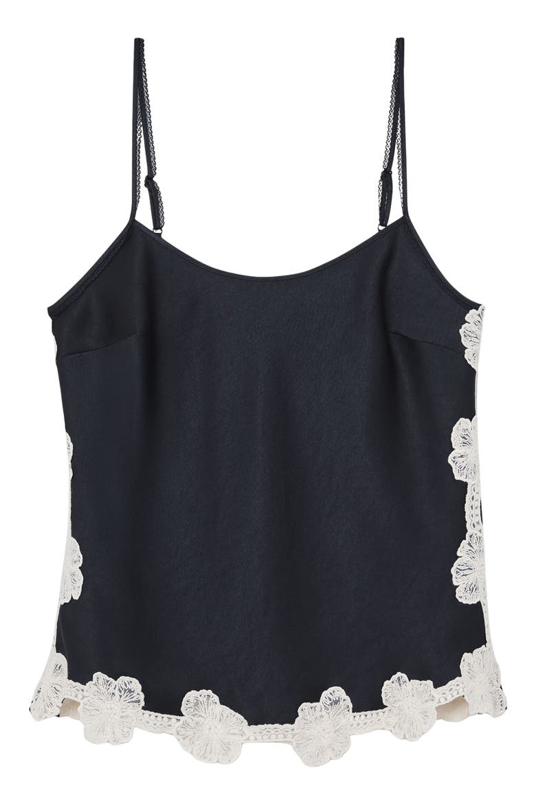 Doa Lace Detail Camisole, Alternate, color, NAVY