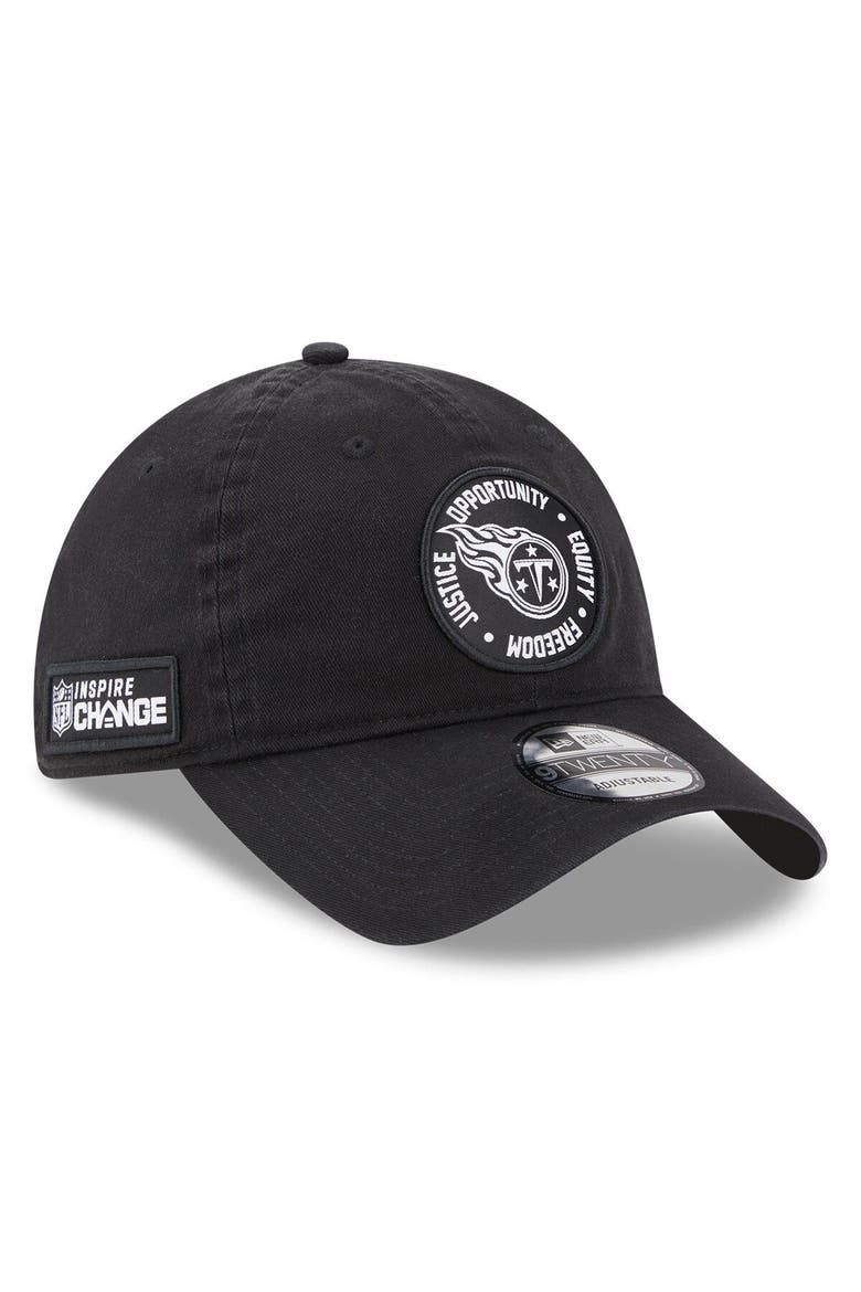 Men's New Era Black Tennessee Titans 2022 Inspire Change  9TWENTY Adjustable Hat, Main, color, Black