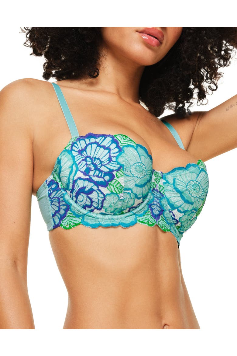 Colete Contour Balconette Bra, Alternate, color, Floral blue