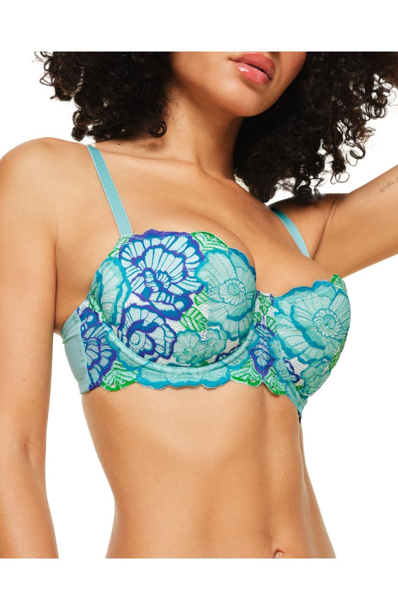 Adore Me Colete Contour Balconette Bra, Alternate, color, Floral Blue