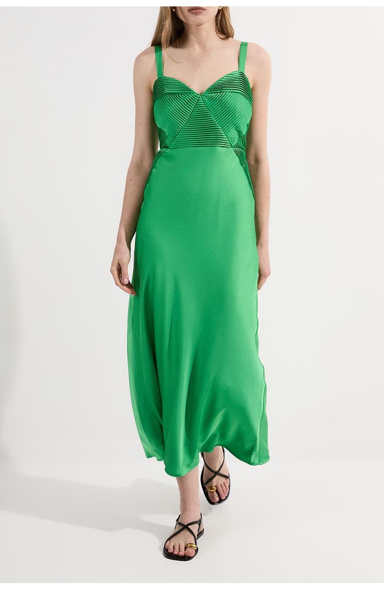 Karen Millen Thin Strap Maxi Dress, Alternate, color, Bright Green