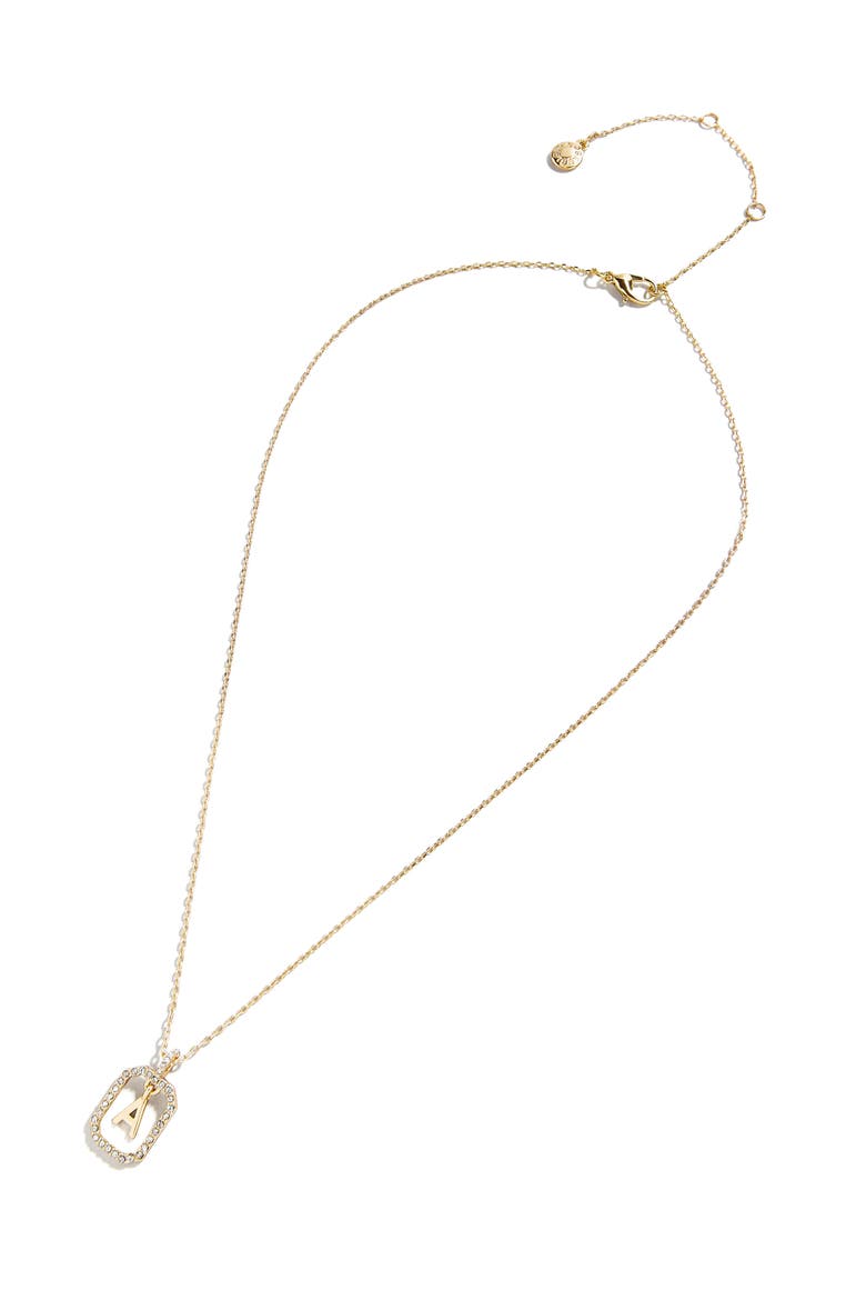 Alicia Intial Pendant Necklace, Alternate, color, CLEAR - O