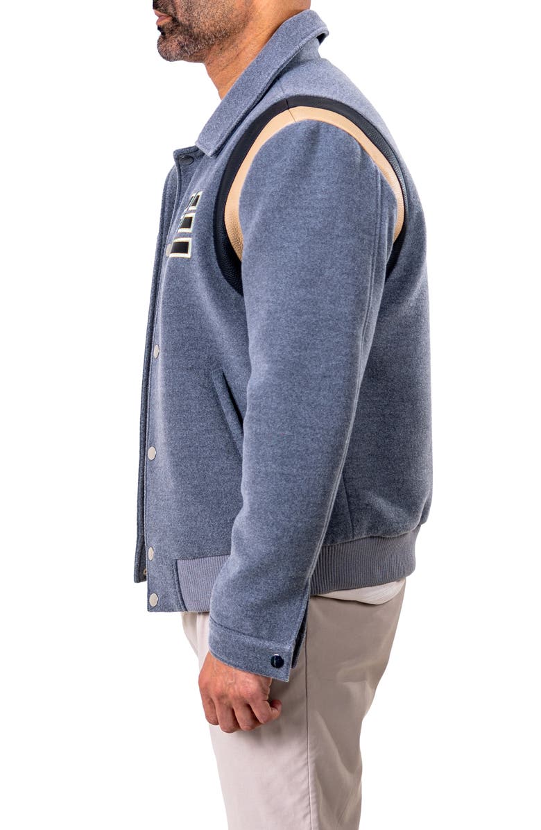 Maceoo Ascension Mixed Media Jacket, Alternate, color, Grey