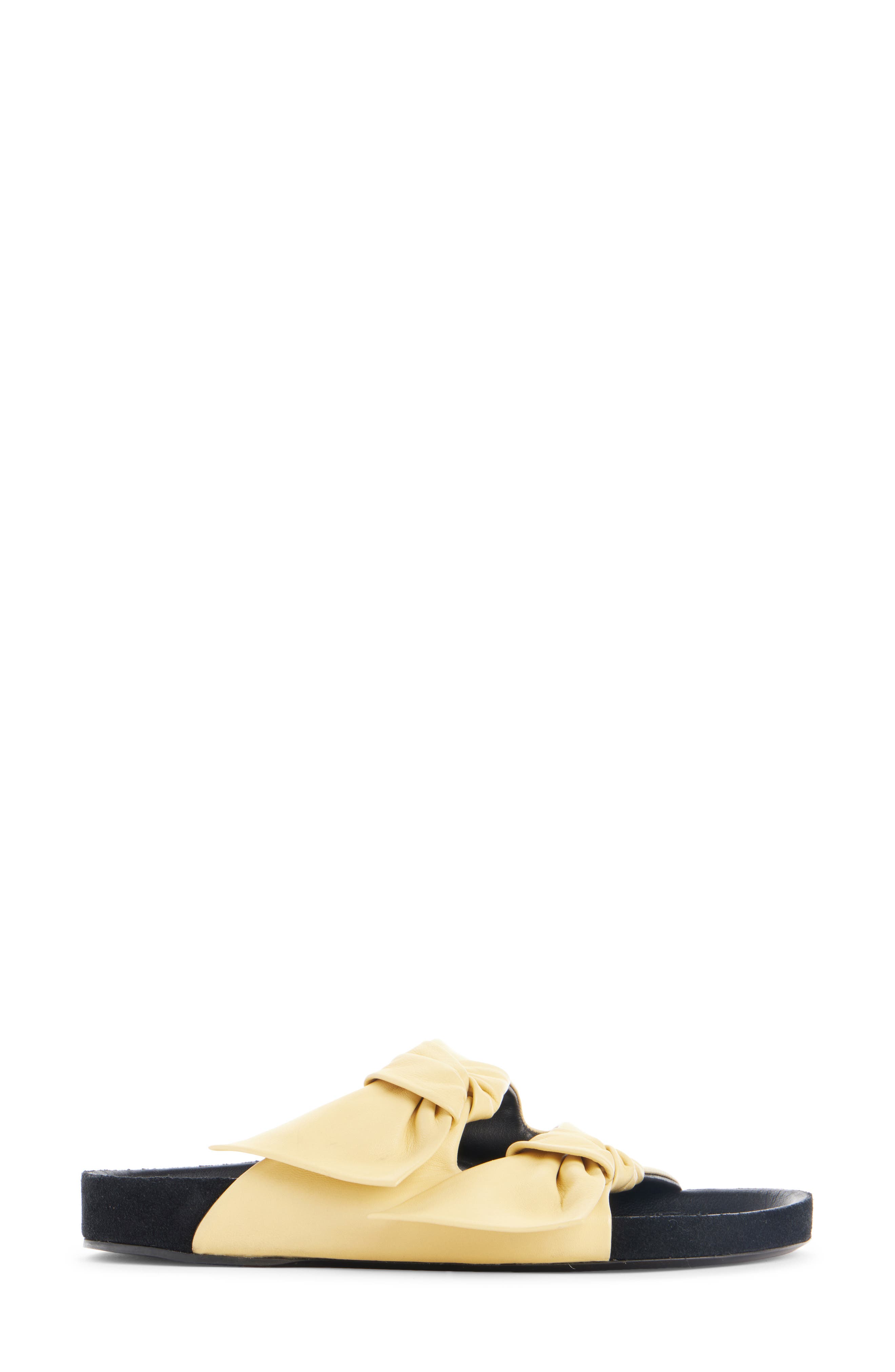 Isabel Marant Lennyo Footbed Slide Sandal, Alternate, color, Butter