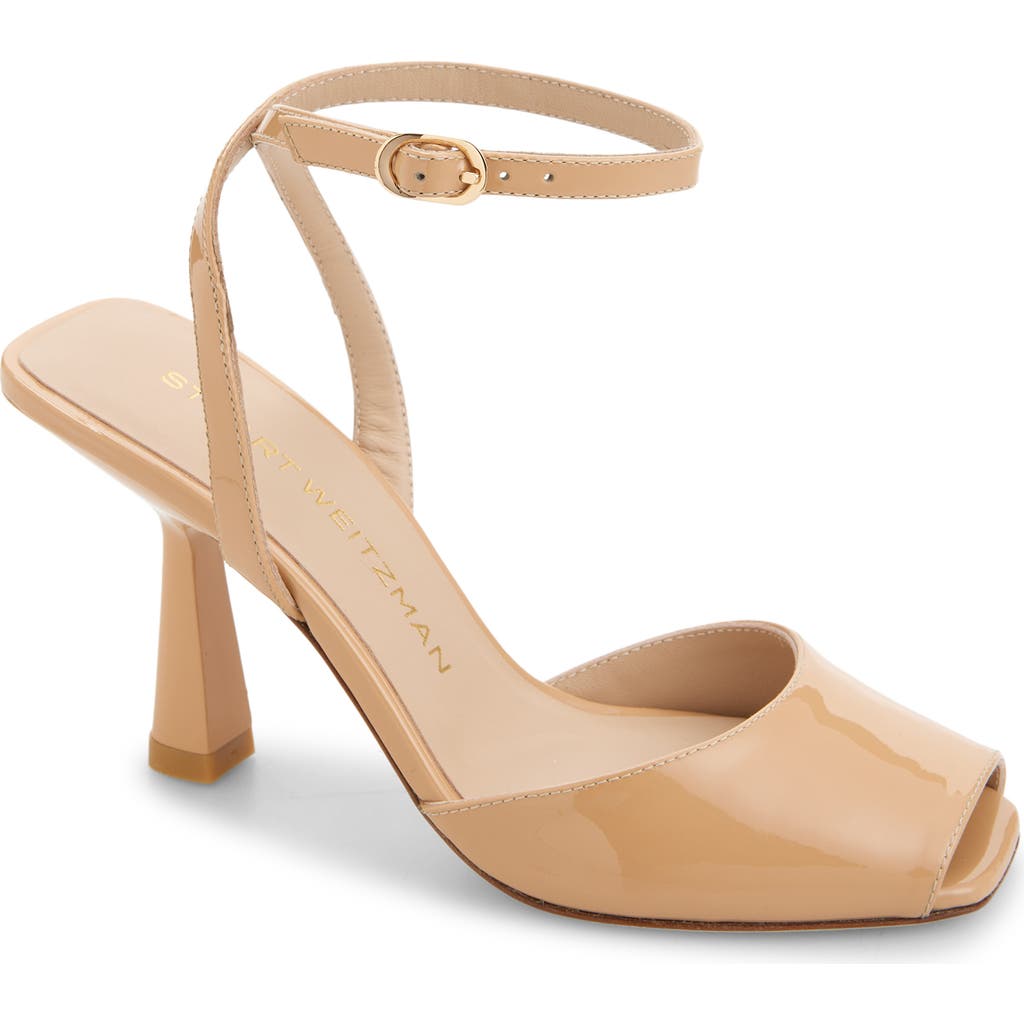 Stuart Weitzman Val Ankle Strap Sandal In Nude