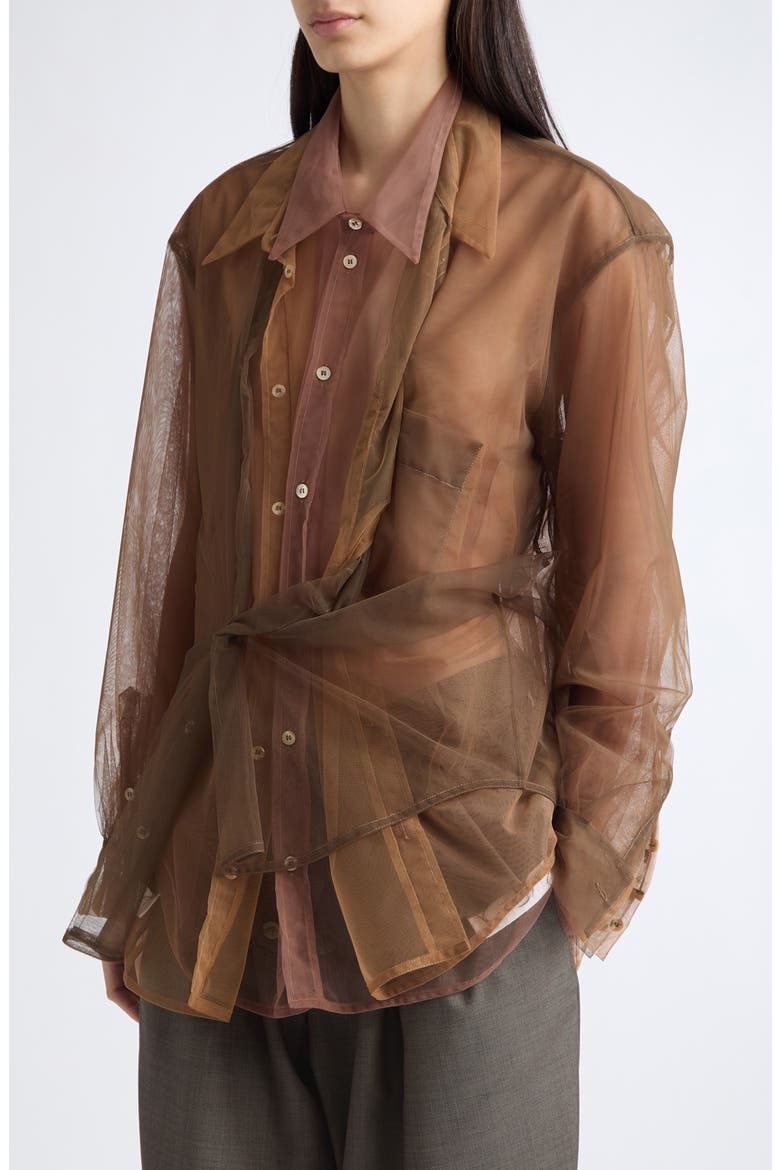 Twist Tulle Triple Shirt, Alternate, color, WOOD TRIPLE TULLE COMBO