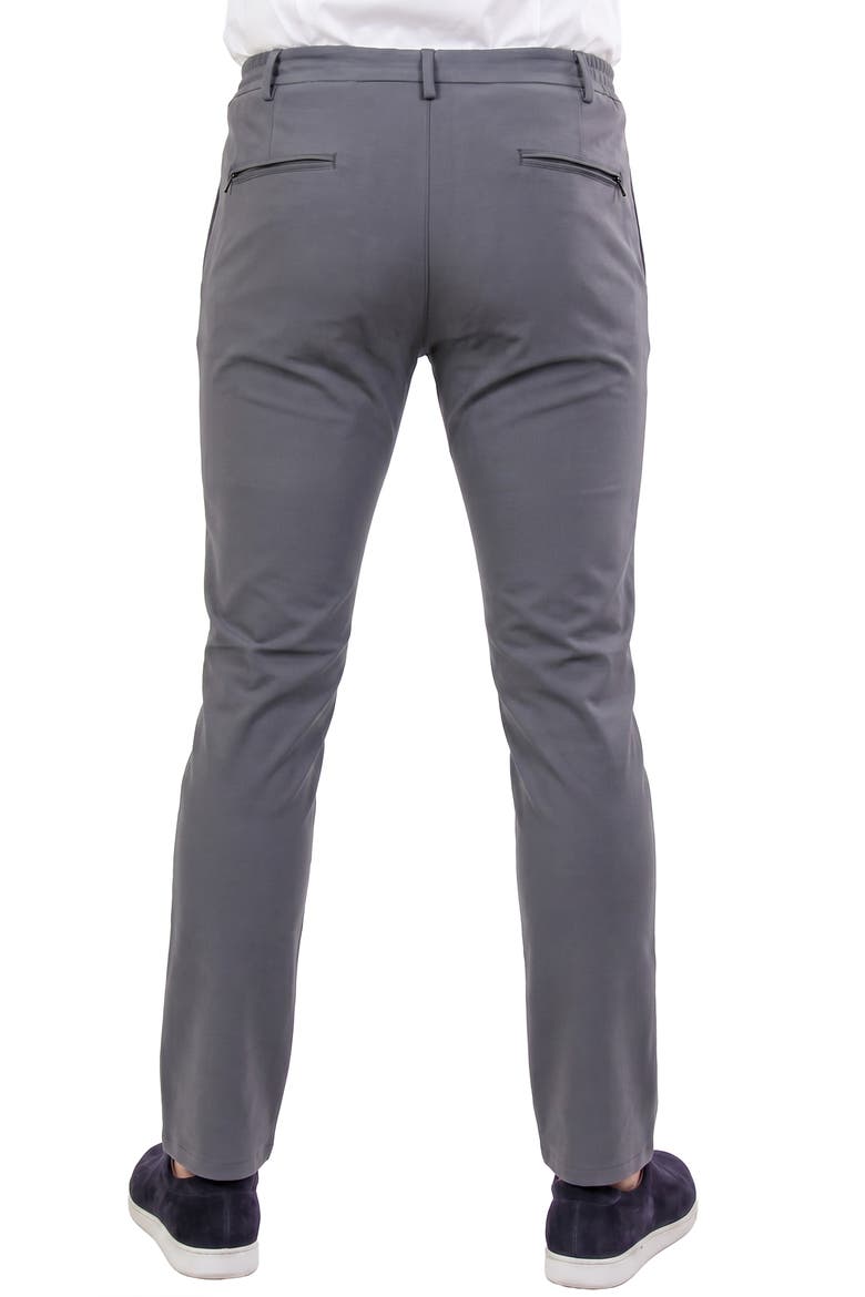 Drawstring Stretch Trousers, Alternate, color, GREY