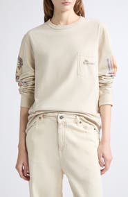Golden Goose Gender Inclusive Journey Long Sleeve Pocket Graphic T-Shirt