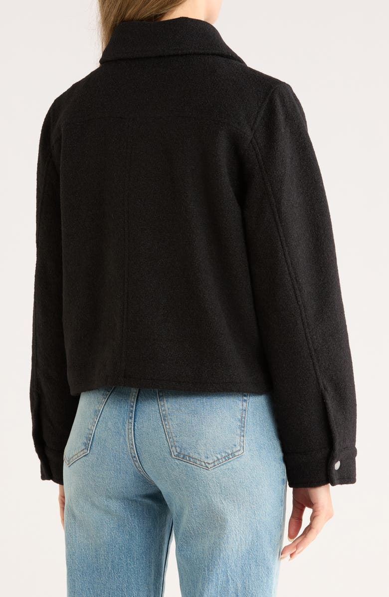 Lucky Brand Missy Zip Up Crop Jacket, Alternate, color, Black