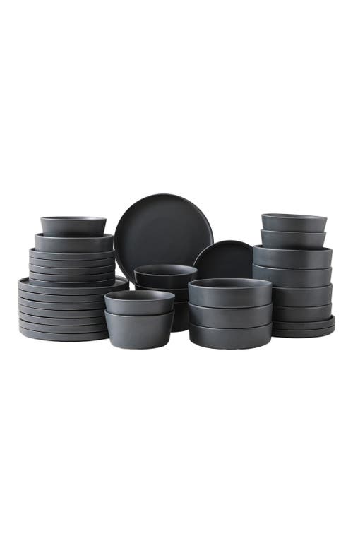 Stone Lain Celina Stoneware 16-piece Dinnerware Set With Pasta Bowls In Gray