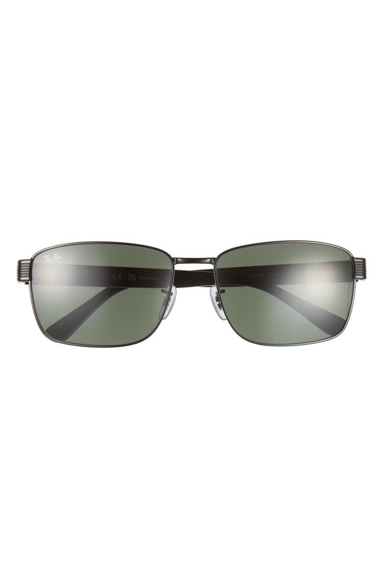 Ray-Ban 62mm Square Sunglasses, Main, color, Black