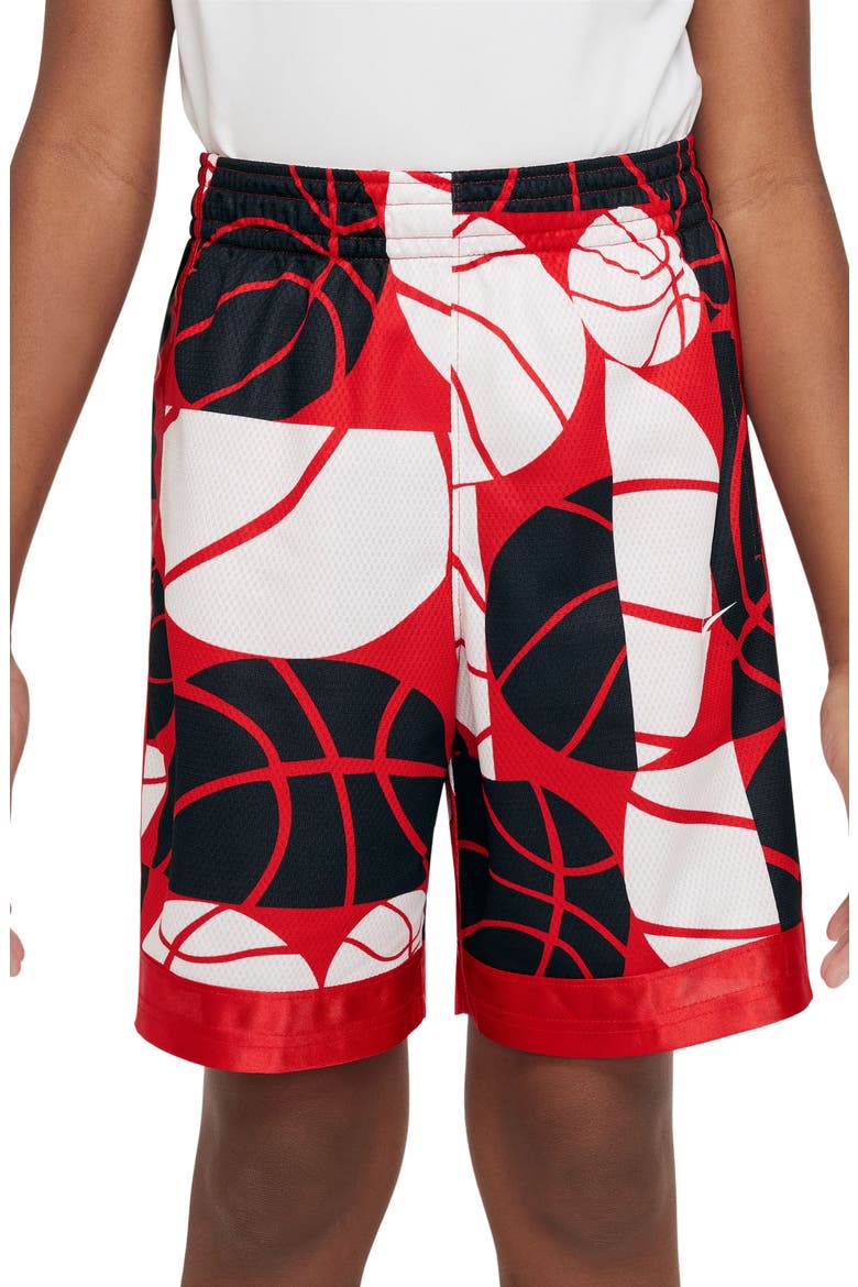 Kids' Dri-FIT Basketball Shorts, Main, color, UNIVERSITY RED/ BLACK/ WHITE